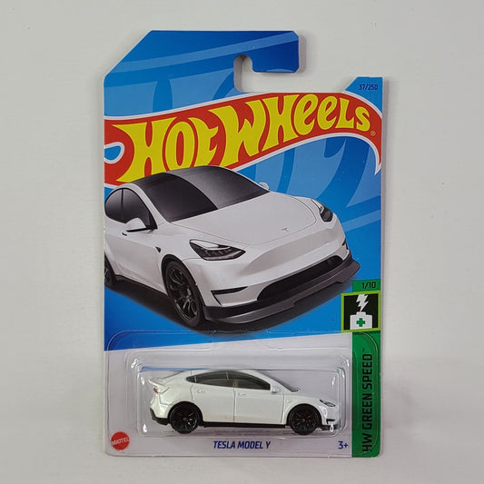 Hot Wheels - Tesla Model Y (Pearl White) [Card Variant]