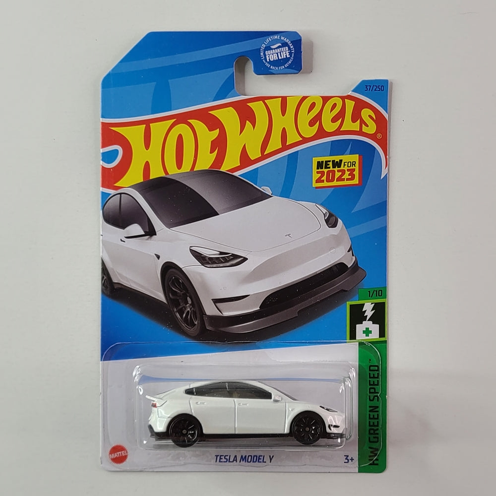 Hot Wheels - Tesla Model Y (Metalflake Pearl White)