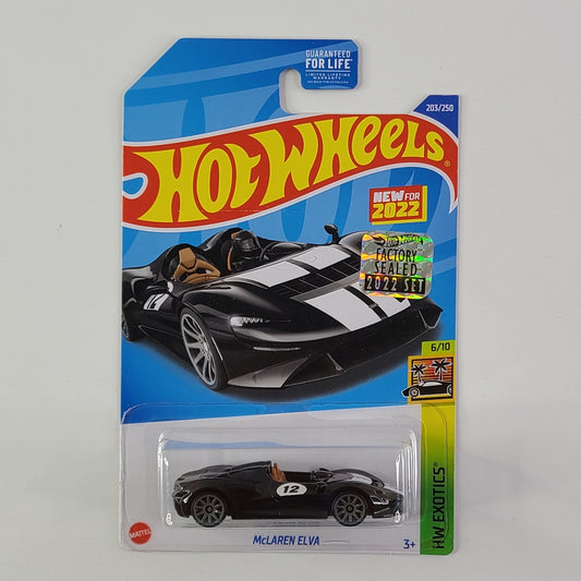 Hot Wheels - McLaren Elva (Pure Black) [Factory Sealed 2022 Set]