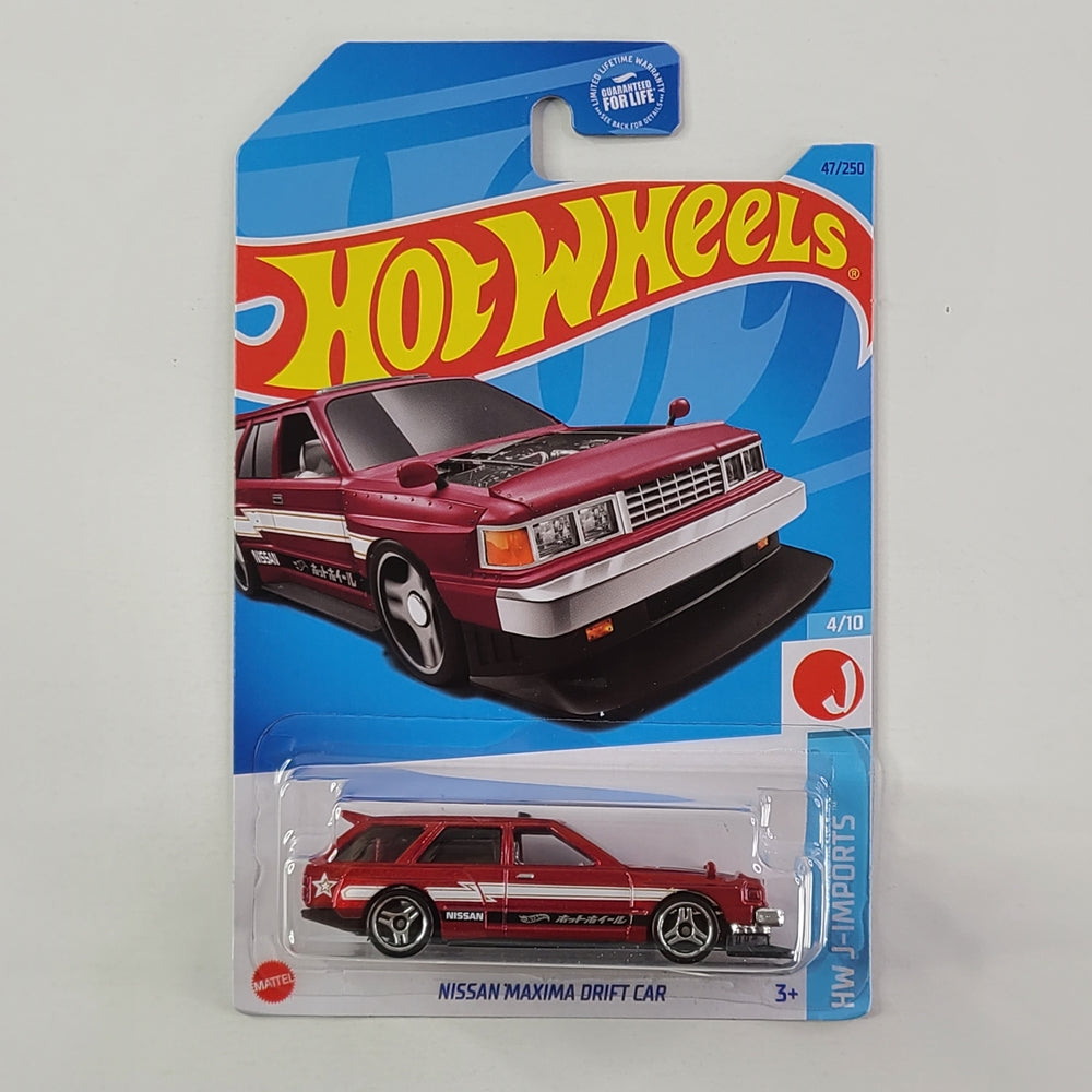 Hot Wheels - Nissan Maxima Drift Car (Metalflake Dark Red)