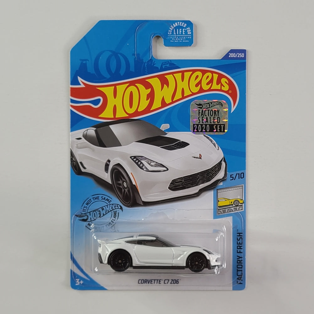 Hot Wheels - Corvette C7 Z06 (White) [Factory Sealed 2020 Set]