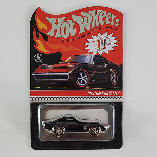 Hot Wheels - Custom Corvette (Spectraflame Black) [2022 RLC Exclusive - 17706/25000]