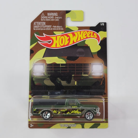 Hot Wheels - '79 Ford Pickup (Matte Dark Olive Green) [Walmart Exclusive]