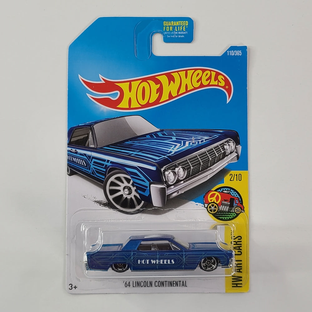 Hot Wheels - '64 Lincoln Continental (Metalflake Dark Blue) [HW Art Cars Mini Collection (2017) - 2/10]