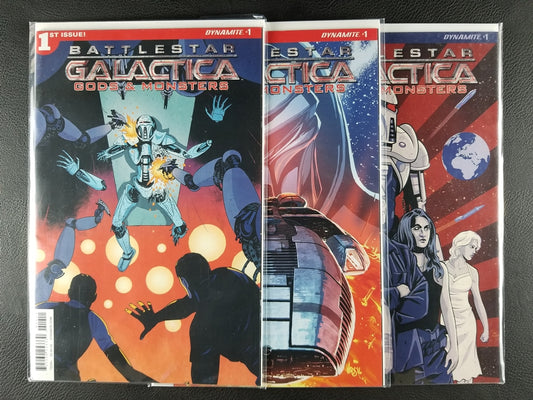 Battlestar Galactica: Gods and Monsters #1A, 1B, 1C Set (Dynamite Ent., 2016)