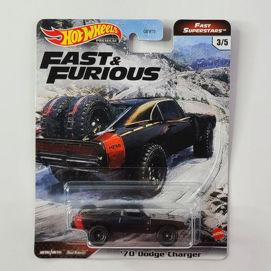 Hot Wheels Premium - '70 Dodge Charger (Black)