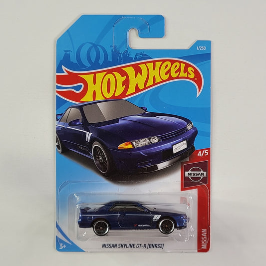 Hot Wheels - Nissan Skyline GT-R (BNR32) (Metallic Dark Blue) [Card Variant]