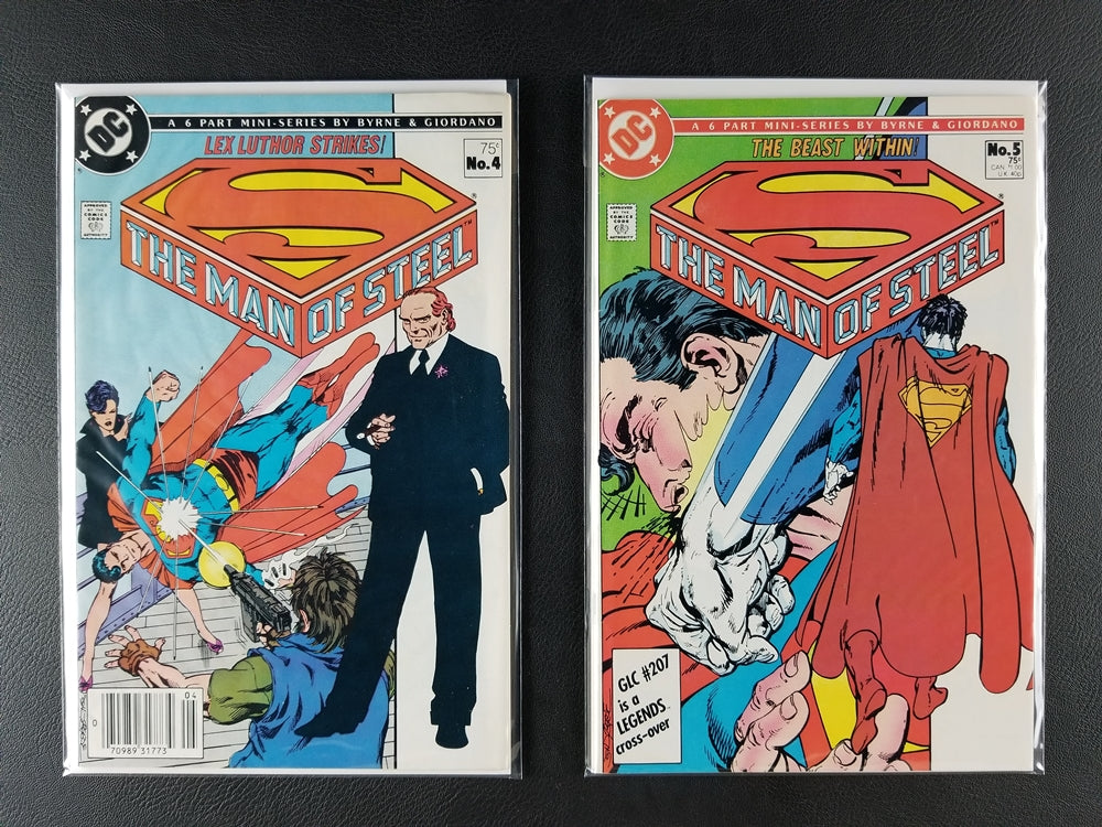 The Man of Steel #1A, 1B, 2, 3, 4, 5, 6 Set (DC, 1986)