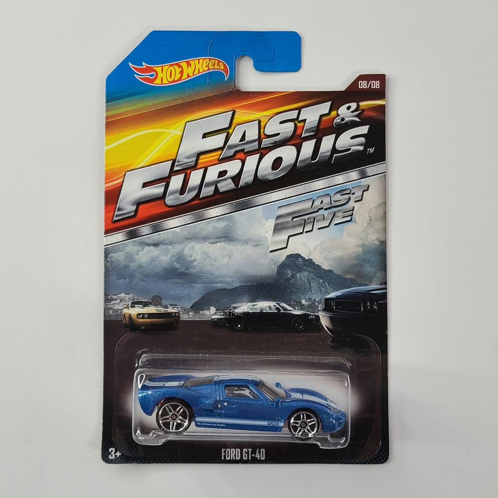 Hot Wheels - Ford GT-40 (Metalflake Blue) [Fast & Furious Series (2015) - 8/8]