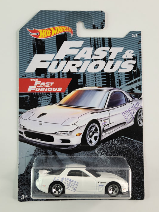 Hot Wheels - '95 Mazda RX-7 (White) [2/6 - 2019 Fast & Furious Series]