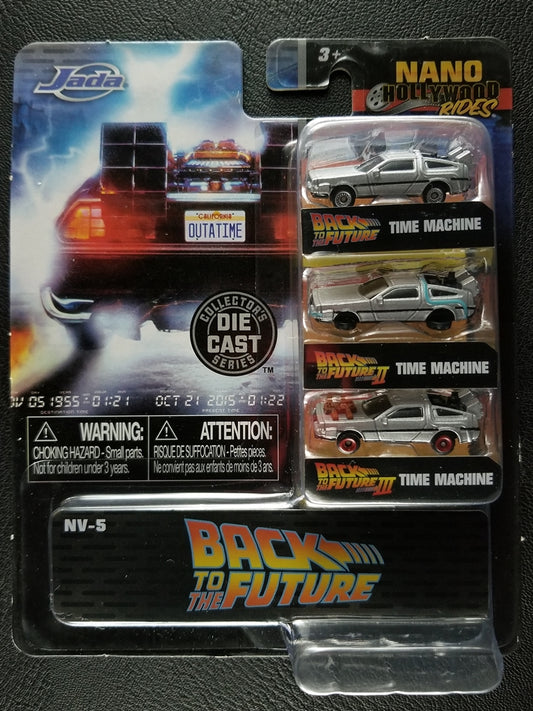 Jada Toys - Back to the Future 3-Pack DMC Delorean (Silver)