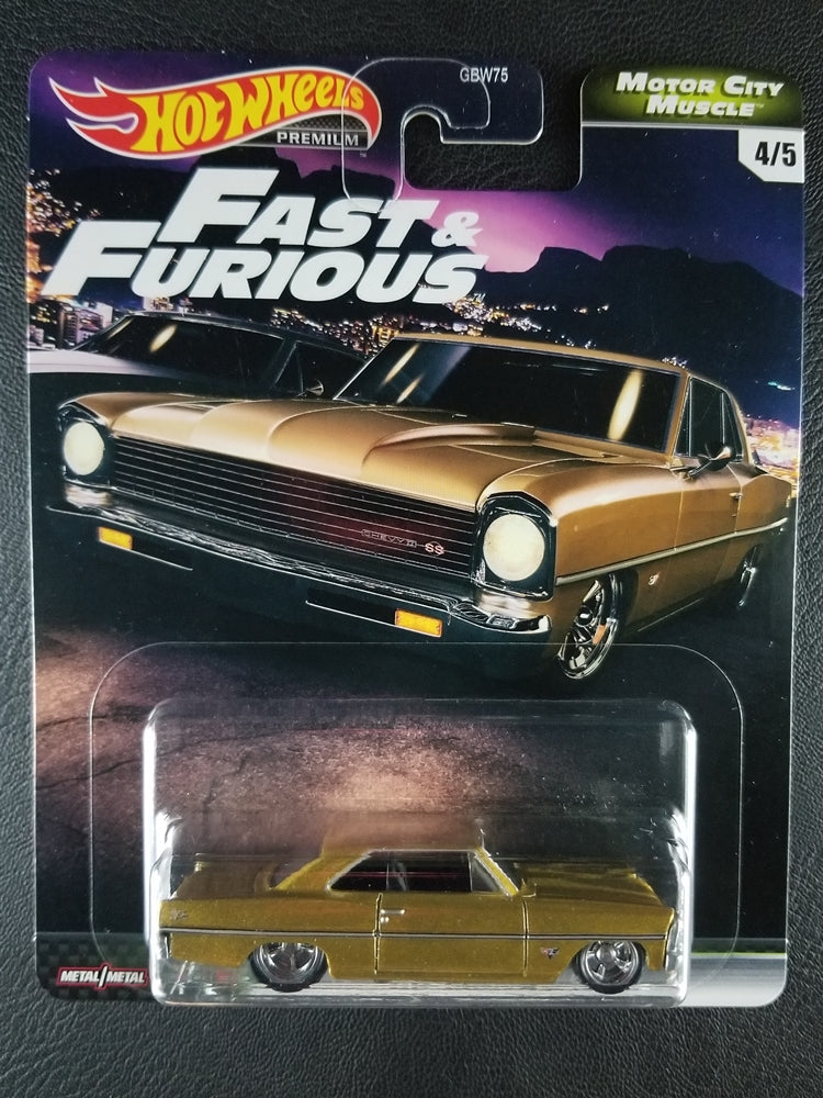 Hot Wheels Premium - '66 Chevy Nova (Gold)