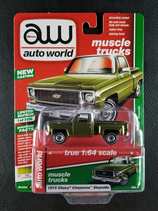 Auto World - 1973 Chevy Cheyenne Stepside (Lime Iridescent) [Ltd. Ed. - 1 of 7016]