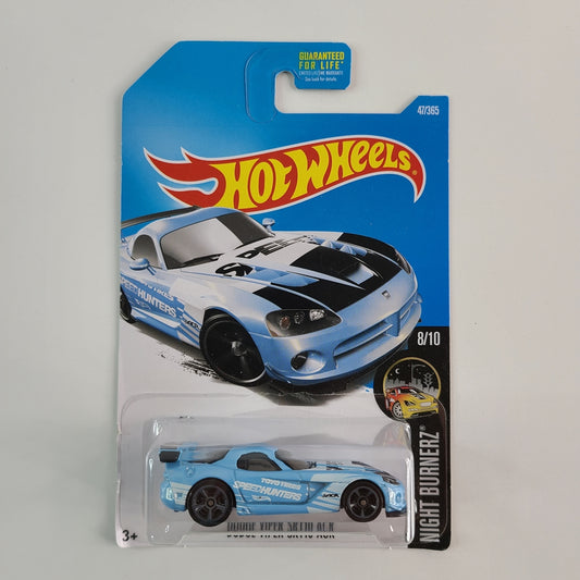 Hot Wheels - Dodge Viper SRT10 ACR (Metalflake Sky Blue) [Night Burnerz Mini Collection (2017) - 8/10]