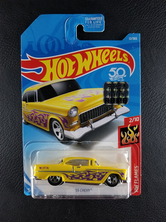 Hot Wheels - '55 Chevy (Yellow) [Factory Sealed 2018 Set]