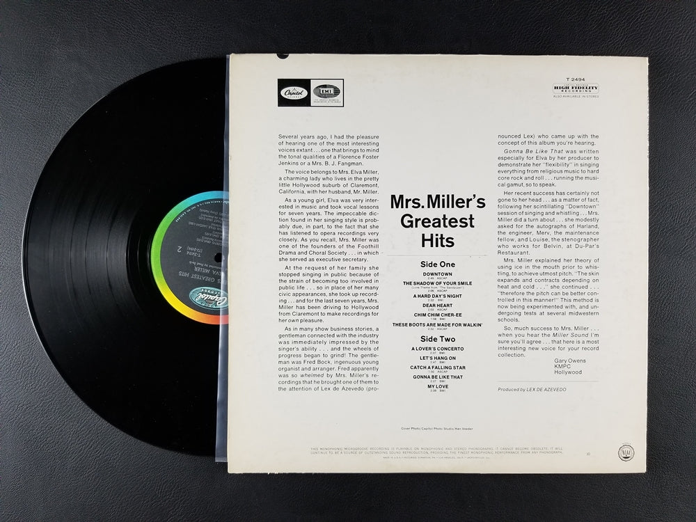 Mrs. Elva Miller - Mrs. Miller's Greatest Hits (1966, LP)