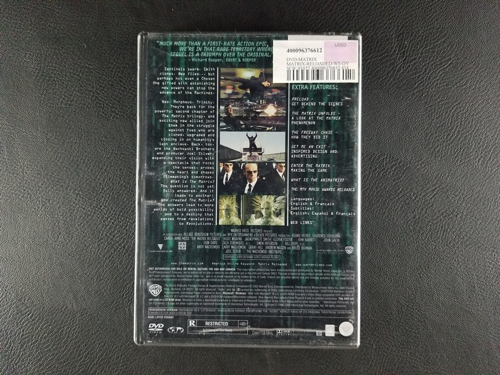 The Matrix Reloaded [Wide Screen] (DVD, 2003)