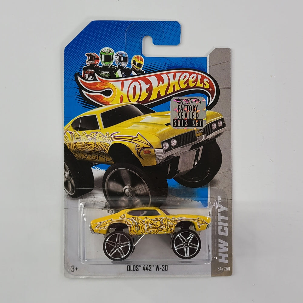 Hot Wheels - Olds 442 W-30 (Yellow) [Factory Sealed 2013 Set]