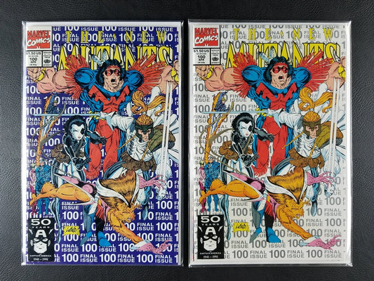 The New Mutants #100 & #100SILVER Set (Marvel, April 1991)