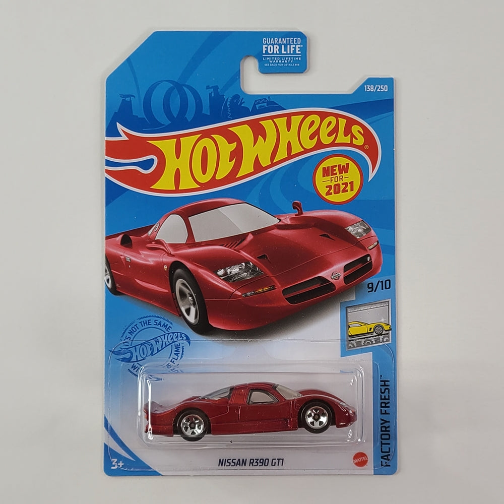 Hot Wheels - Nissan R390 GT1 (Metalflake Red) [Factory Fresh Mini Collection (2021) - 9/10] [New for 2021]