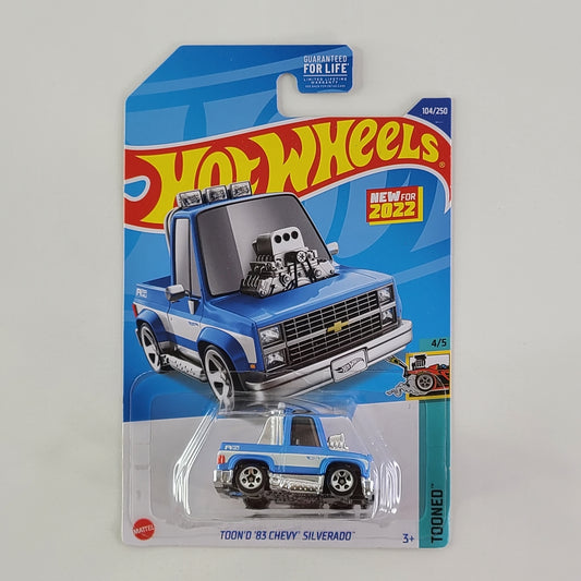 Hot Wheels - Toon'd '83 Chevy Silverado (Metalflake Light Blue)