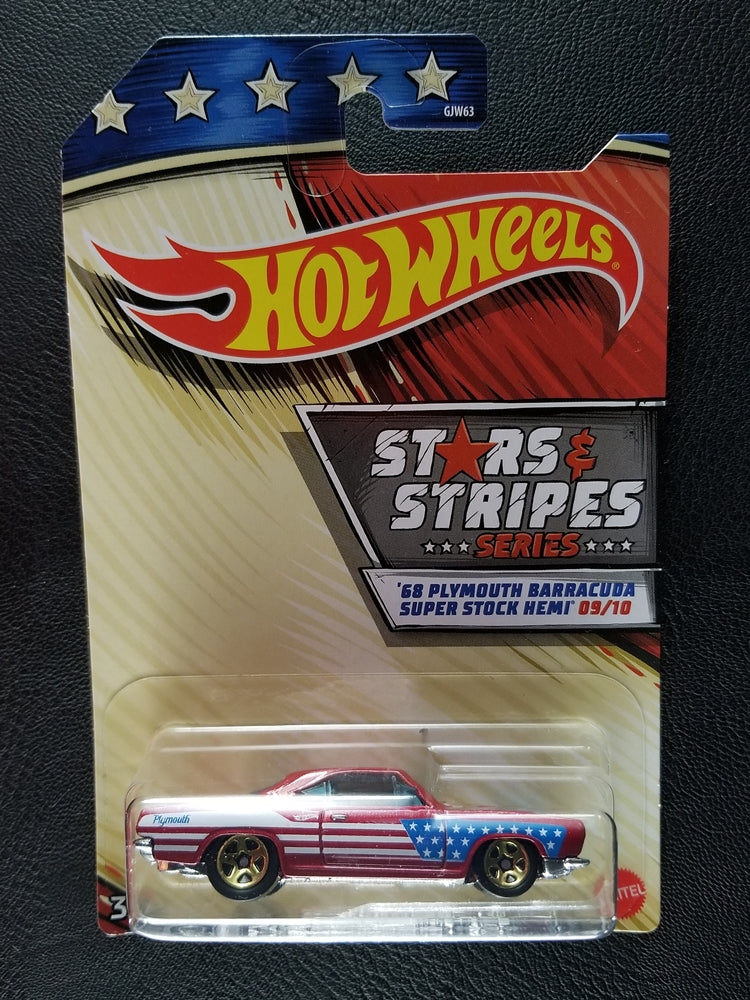 Hot Wheels - '68 Plymouth Barracuda Super Stock HEMI (Metallic Red) [9/10 - 2020 HW Stars & Stripes]