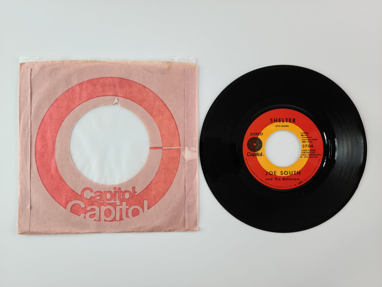 Joe South and the Believers - Walk a Mile in My Shoes / Shelter (1969, 7'' Single)