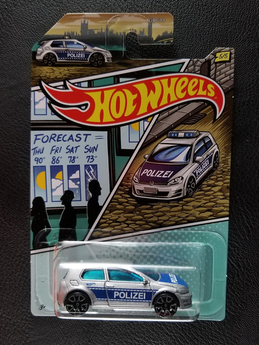 Hot Wheels - Volkswagen Golf MK7 (Silver) [5/5 - 2020 HW Police]