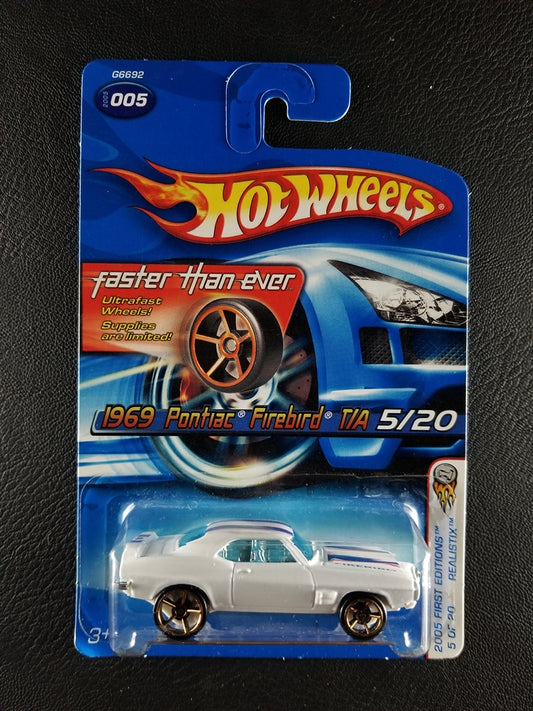 Hot Wheels - 1969 Pontiac Firebird T/A (White) [5/20 - HW 2005 First Editions]