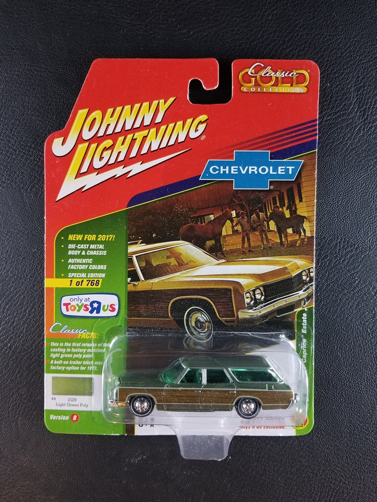 Johnny Lightning - 1973 Chevy Caprice Estate (Light Green Poly) [Special Edition, 1 of 768] [Toys 'R Us Exclusive]