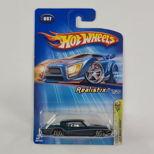 Hot Wheels - 1971 Buick Riviera (Metalflake Blue-Green)