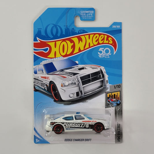 Hot Wheels - Dodge Charger Drift (White) [HW Metro Mini Collection (2018) - 1/10]