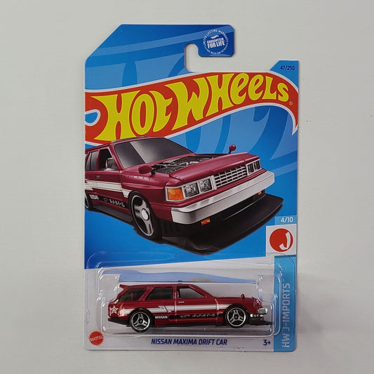 Hot Wheels - Nissan Maxima Drift Car (Metalflake Dark Red)