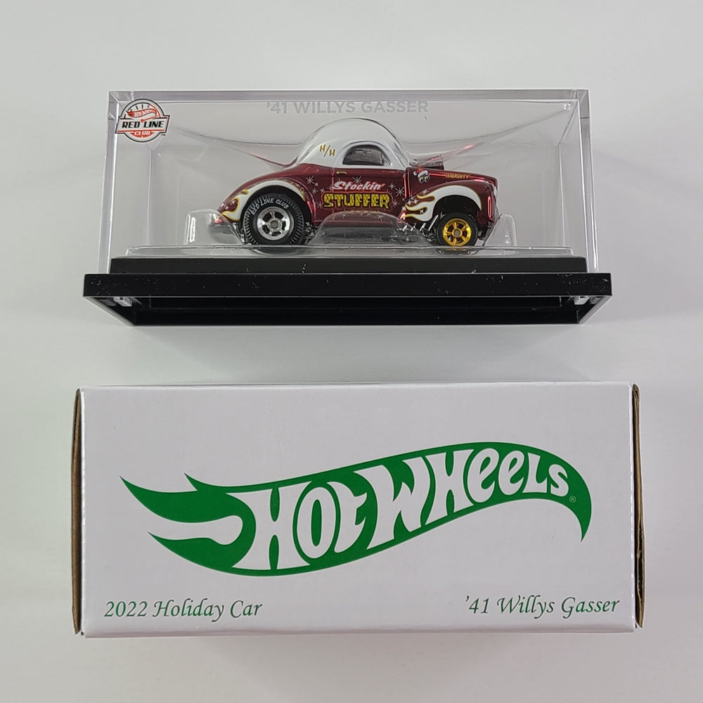 Hot Wheels - '41 Willys Gasser Holiday Car (Spectraflame Oxblood) [2022 RLC Exclusive - 21918/30000]