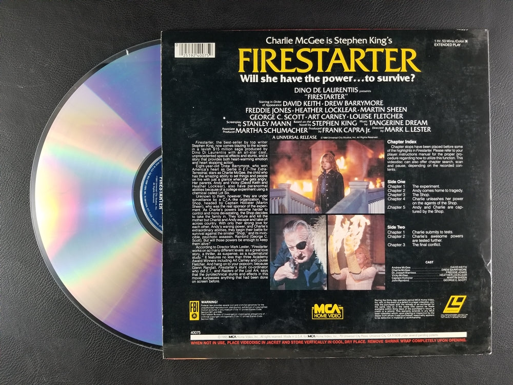 Firestarter (1985, Laserdisc)