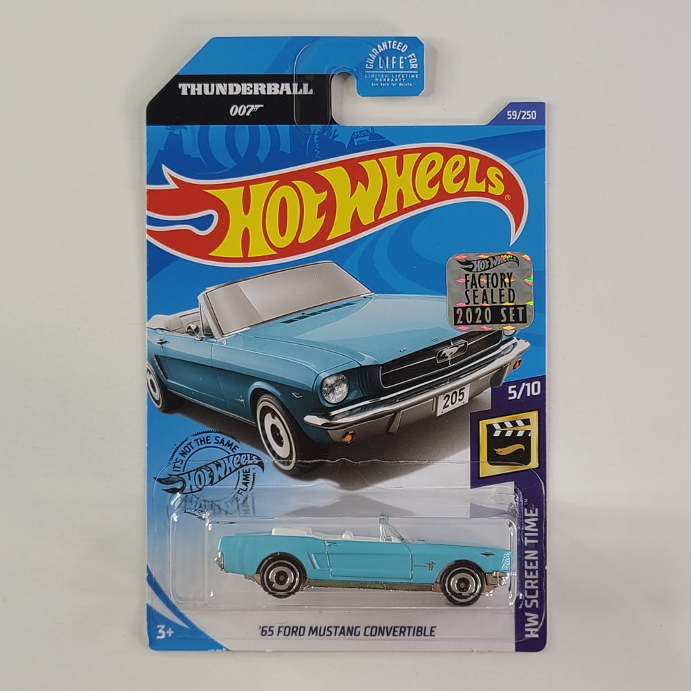 Hot Wheels - '65 Ford Mustang Convertible (Light Blue) [Factory Sealed 2020 Set]