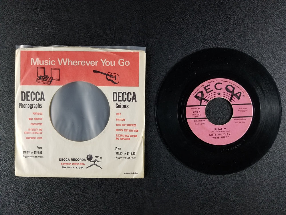 Kitty Wells & Webb Pierce - Finally / He Made You For Me (1965, 7'' Single) [Promo]