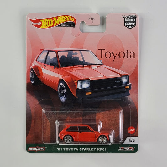 Hot Wheels Premium - '81 Toyota Starlet KP61 (Red)