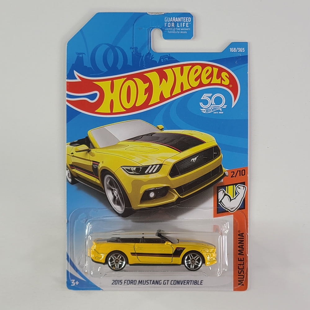 Hot Wheels - 2015 Ford Mustang GT Convertible (Yellow)