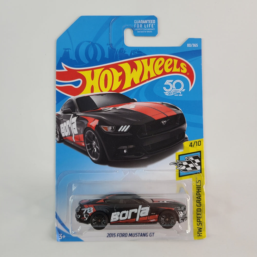 Hot Wheels - 2015 Ford Mustang GT (Black) [HW Speed Graphics Mini Collection (2018) - 4/10]