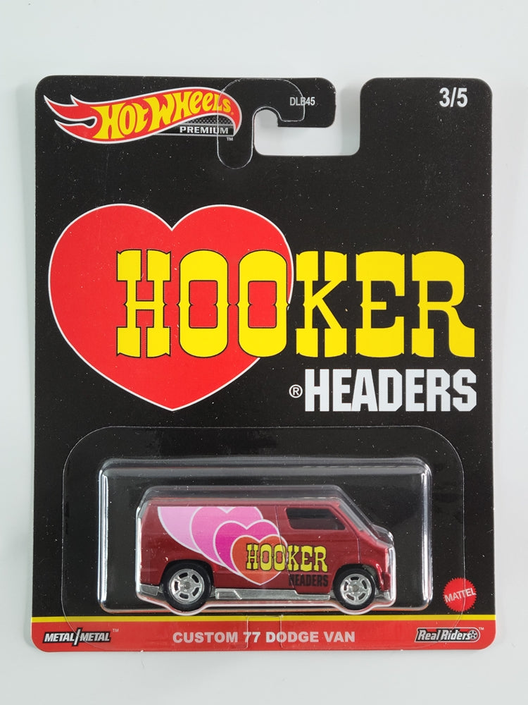 Hot Wheels Premium - Custom '77 Dodge Van (Maroon) [2021 Pop Culture: Speed Shop Garage - 3/5]