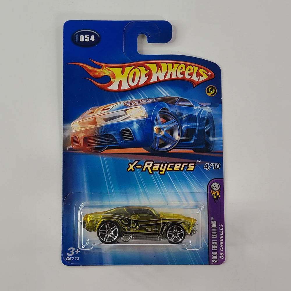 Hot Wheels - '69 Chevelle (Clear Yellow) [2005 First Editions: X-Raycers - 4/10]