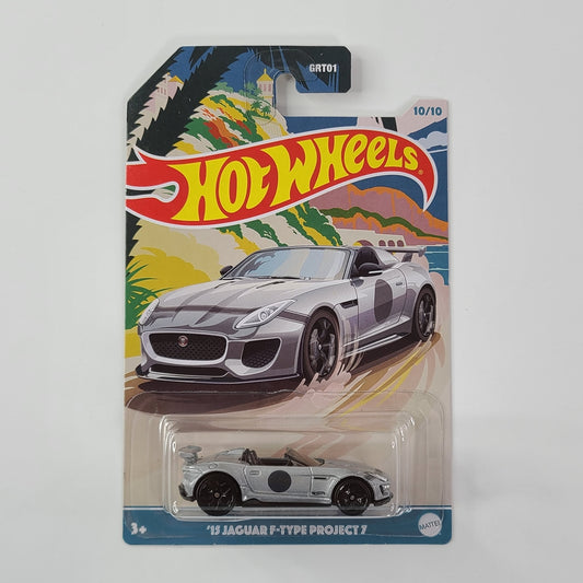 Hot Wheels - '15 Jaguar F-Type Project 7 (Metalflake Glossy Gray) [Convertibles Series (2021) - 10/10] [Walmart Exclusive]