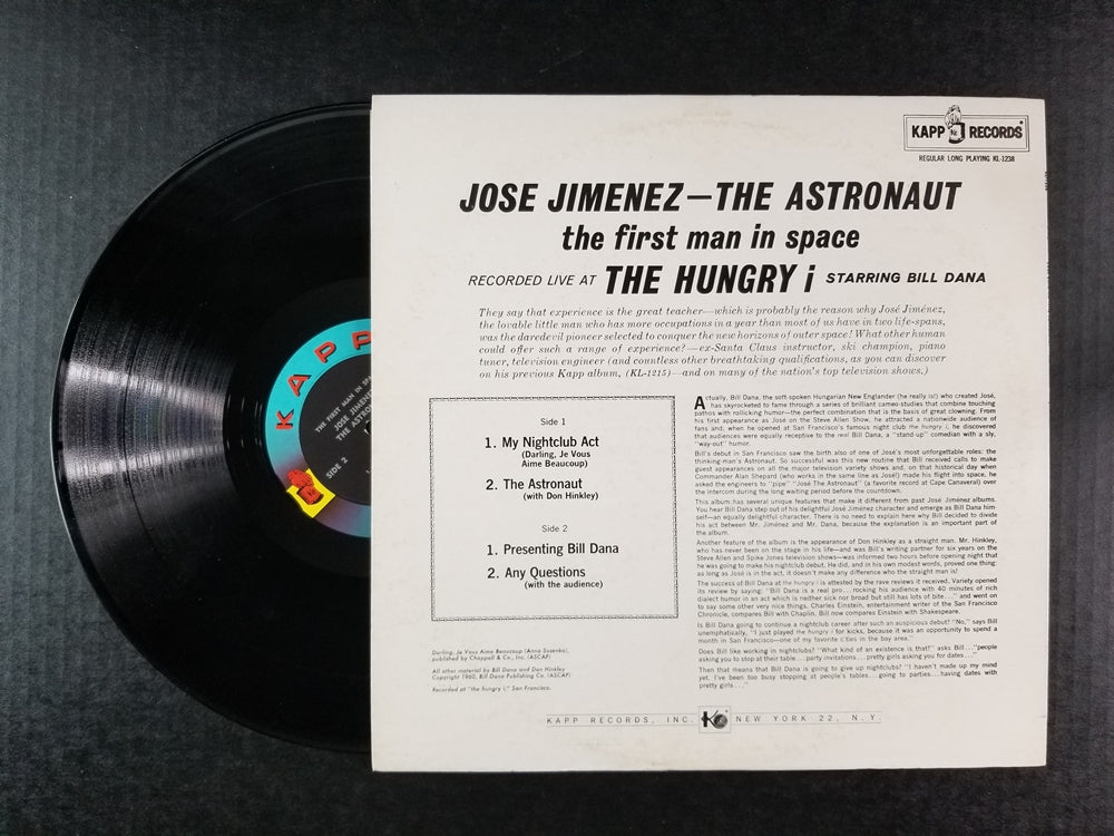 Jose Jimenez - The First Man in Space: Jose Jimenez the Astronaut (1961, LP)