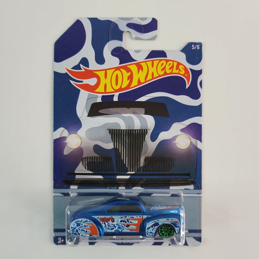 Hot Wheels - Tail Dragger (Metallic Blue) [Camouflage Series (2016) - 5/6] [Walmart Exclusive]