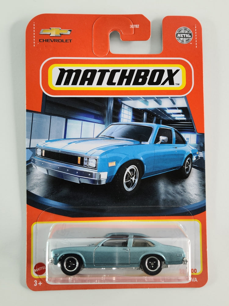 Matchbox - 1979 Chevy Nova (Metalflake Light Blue) [MBX Showroom (2021) - 22/100]