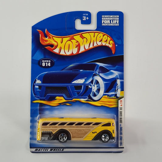 Hot Wheels - Surfin' School Bus (Yellow) [2001 First Editions - 2/36]