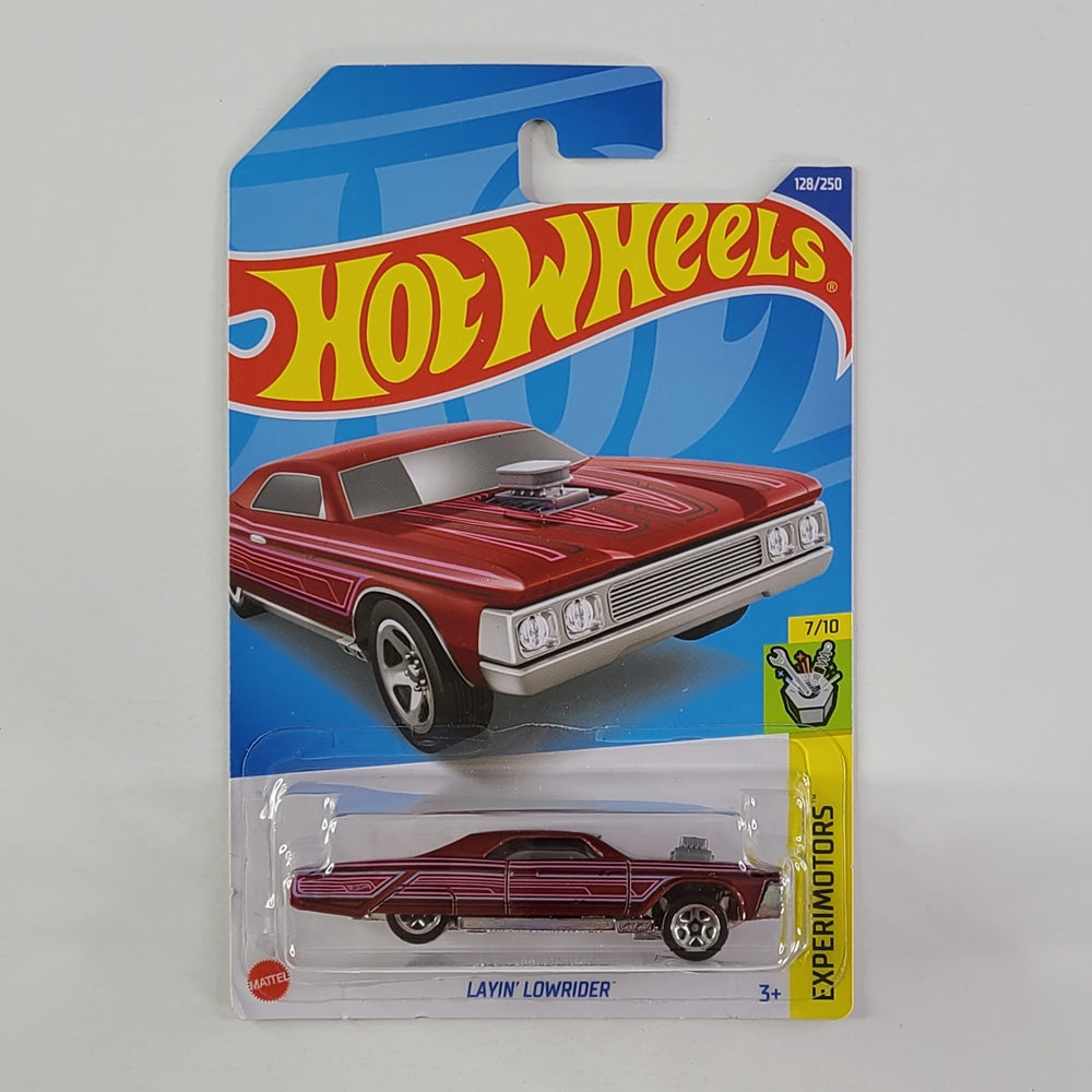 Hot Wheels - Layin' Lowrider (Metalflake Red) [Card Variant]