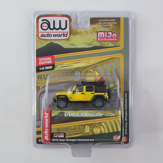 Auto World - 2018 Jeep Wrangler Unlimited 4x4 (Yellow) [Special Edition - 1 of 3600] [MiJo Exclusive]