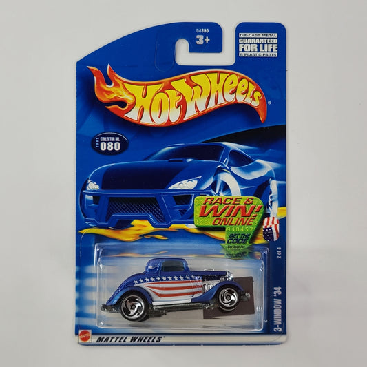 Hot Wheels - 3-Window '34 (Blue) [Star Spangled Series (2002) - 2/4]